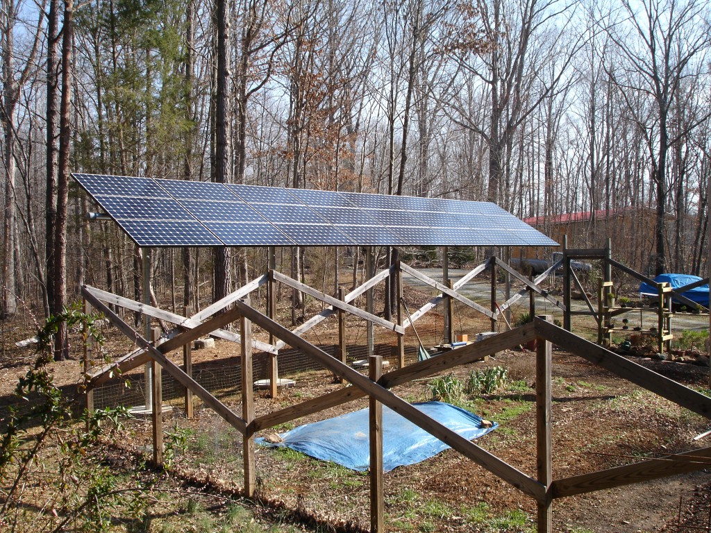 Finished photovoltaic array looking northeast.